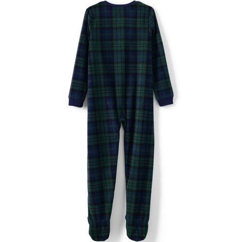 Lands' End Girl's Fleece Footed Pajamas Jammies One Piece - Size S(4)