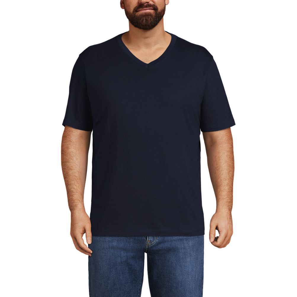 George Bernard Snart Fjerde Men's Big and Tall Super-T Short Sleeve V-Neck T-Shirt | Lands' End