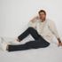 Men's Stretch Straight Fit Jean Washed Black, alternative image