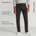 Men's Stretch Straight Fit Jean Washed Black, alternative image