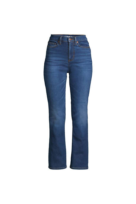 Women's Recover High Rise Cropped Flare Leg Blue Jeans