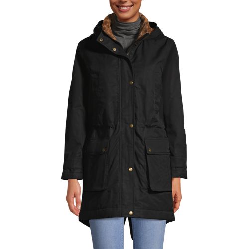 Women's Water Repellent Waxed Cotton Parka 