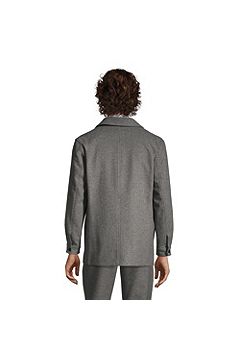 Blended Wool Classic Work Jacket 533522: Charcoal Heather