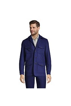 Blended Wool Classic Work Jacket 533522: Deep Sea