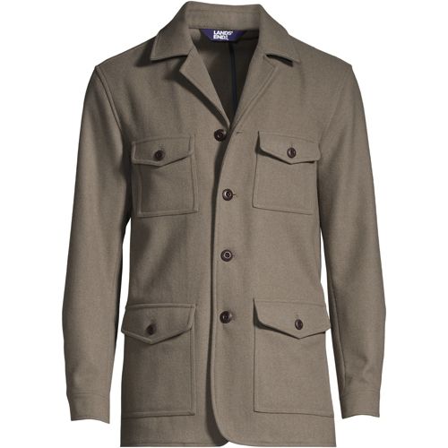 Blended Wool Classic Work Jacket 533522: Cool Mushroom
