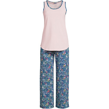 Jersey Pyjama-Set mit Tanktop und 3/4-Hose für Damen image number 4