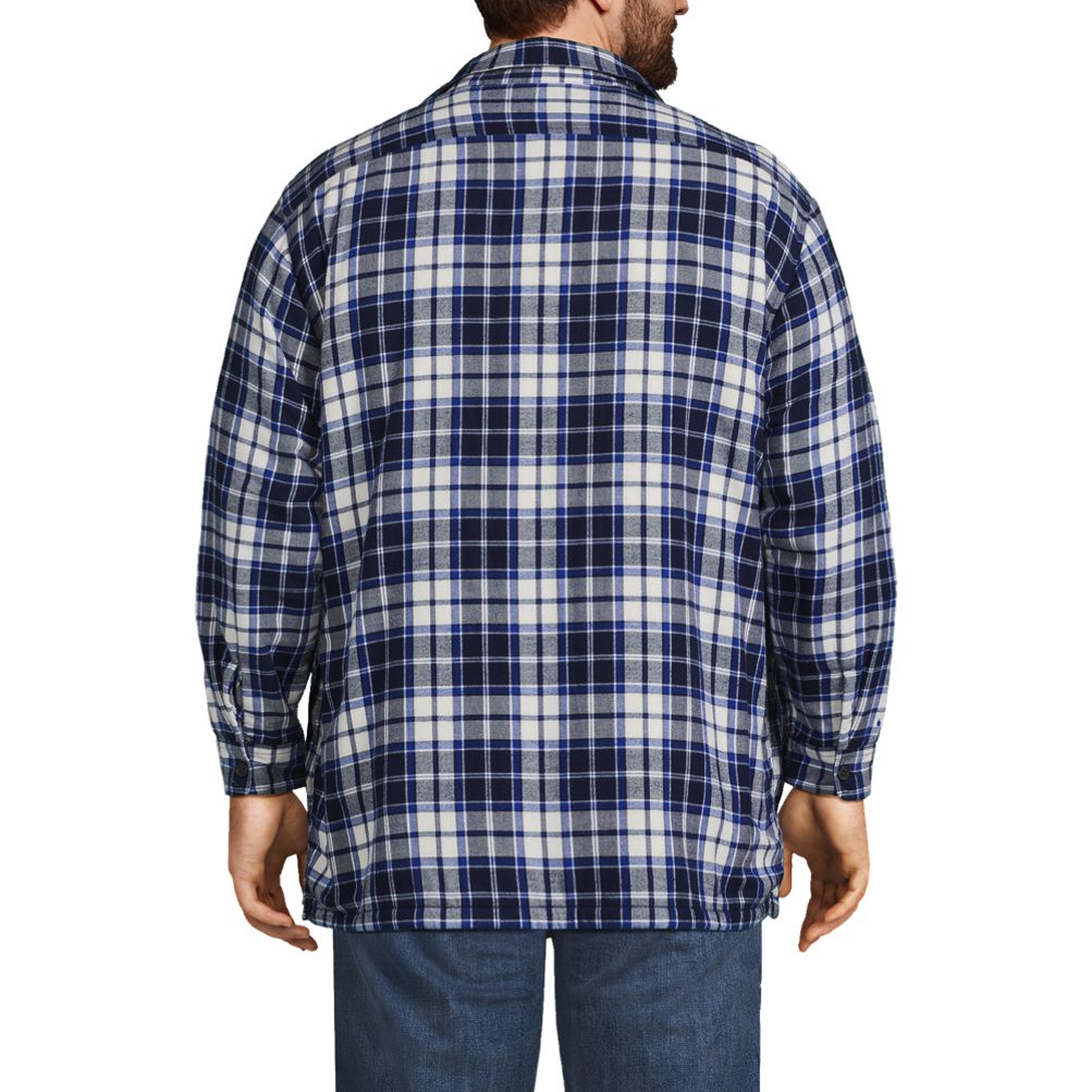 Lands end men's clearance fleece lined flannel shirt