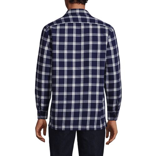 Lands end fleece lined hotsell flannel shirt