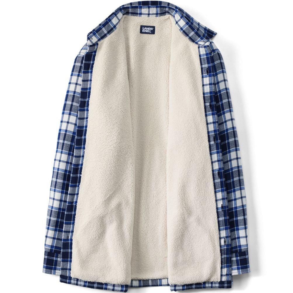 Men's Fleece-Lined Flannel Shirt, Traditional Fit