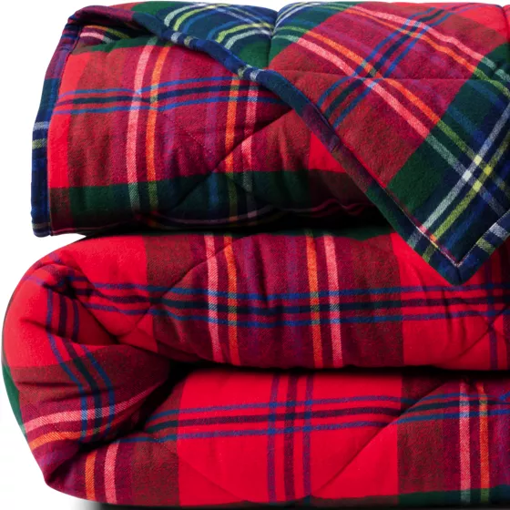 Comfy Super Soft Cotton Flannel Plaid Bedding - 5oz - primary