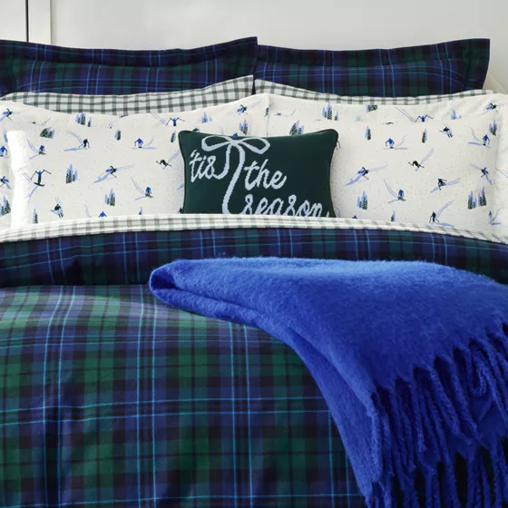 Comfy Super Soft Cotton Flannel Plaid Bedding - 5oz - primary