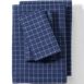 Comfy Super Soft Cotton Flannel Plaid Bed Sheet Set - 5oz, Front