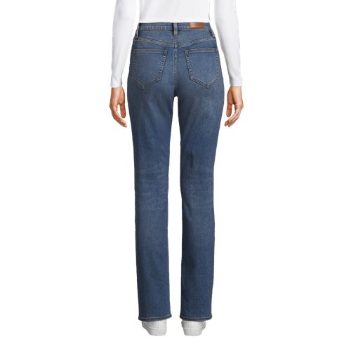 Women's Recover High Rise Straight Leg Blue Jeans, Back