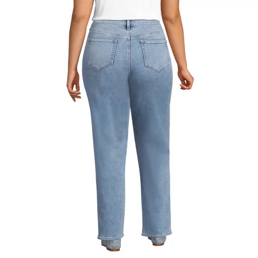Women's High Rise Straight Leg Jeans view 4