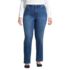 Women's Plus Size Recover High Rise Straight Leg Blue Jeans, Front