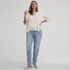 Women's Plus Size High Rise Straight Leg Blue Jeans, alternative image