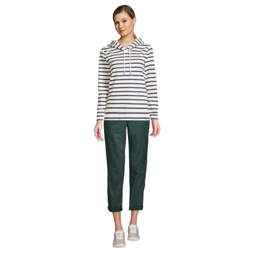Pantalon en Coton Lyocell Stretch Taille Mi-Haute Elastiquée, Femme Stature Standard image number 4