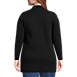 Women's Plus Size Fine Gauge Cotton Button Front Blazer Sweater, Back