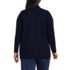 Women's Plus Size Fine Gauge Cotton Button Front Blazer Sweater, Back