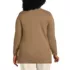 Women's Plus Size Fine Gauge Cotton Button Front Blazer Sweater, Back