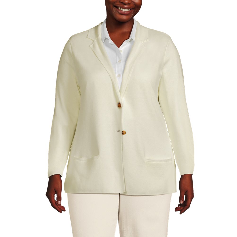 Plus size cotton blazer hotsell