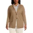 Women's Plus Size Fine Gauge Cotton Button Front Blazer Sweater, Front