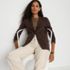 Women's Fine Gauge Cotton Button Front Blazer Sweater, alternative image