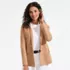 Women's Fine Gauge Cotton Button Front Blazer Sweater, alternative image