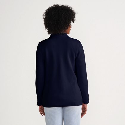 Women's Fine Gauge Cotton Button Front Blazer Sweater - image 1