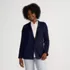 Women's Fine Gauge Cotton Button Front Blazer Sweater, Front