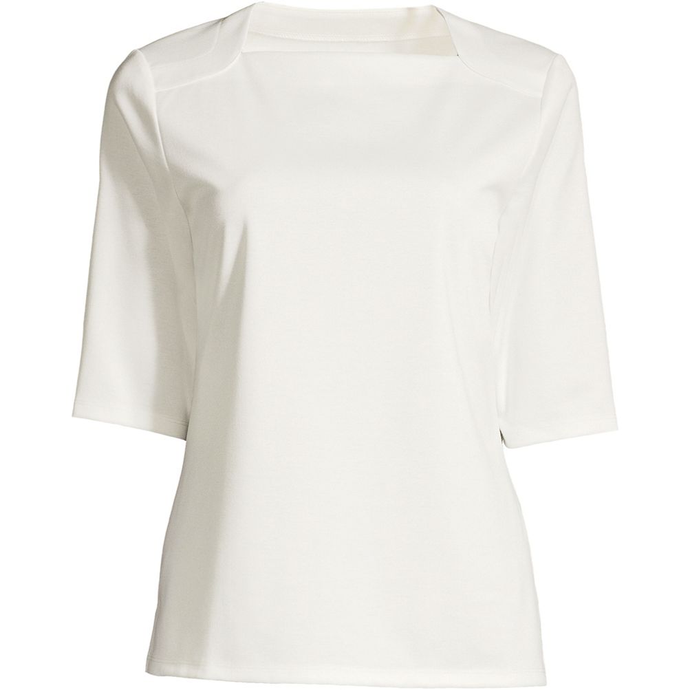 Women's Lapped Shoulder Knit Top | Lands' End