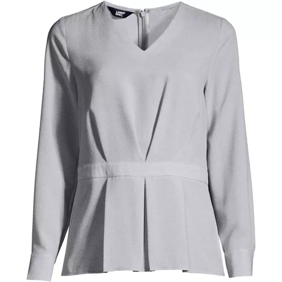 Women's V-neck Pleated Blouse - primary