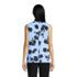 Women's Regular Sleeveless Mock Neck Crinkle Blouse, Back