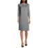 Women's Plus Size 3/4 Sleeve Tailored Dress, Front