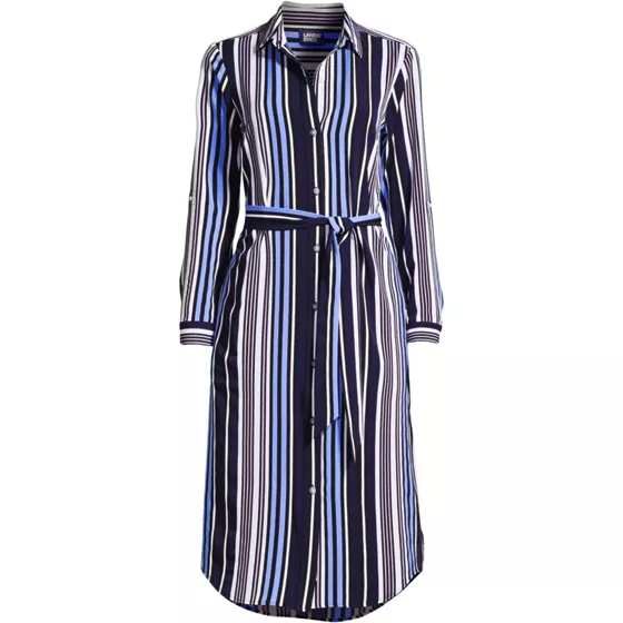 Women's Midi Belted Shirt Dress - primary