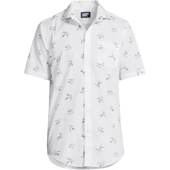Men's Short Sleeve Floral Spread Collar Shirt - primary