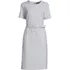 Women's Short Sleeve Belted Shift Dress, Front