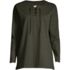 Women's Long Sleeve Heavyweight Jersey Lace Front Tunic, Front