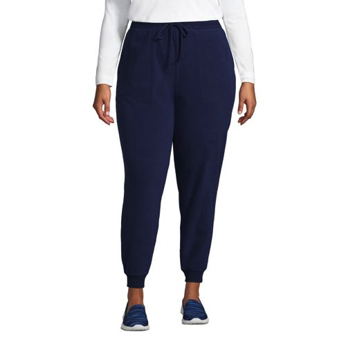 Lands' End Women's Plus Size Active 5 Pocket Pants In Muted Blue