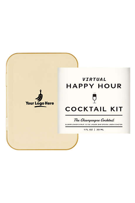 WP Champagne Craft Cocktail Kit in a Custom Logo Tin