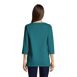 Women's 3/4 Sleeve Heavyweight Jersey Boatneck Tunic, Back