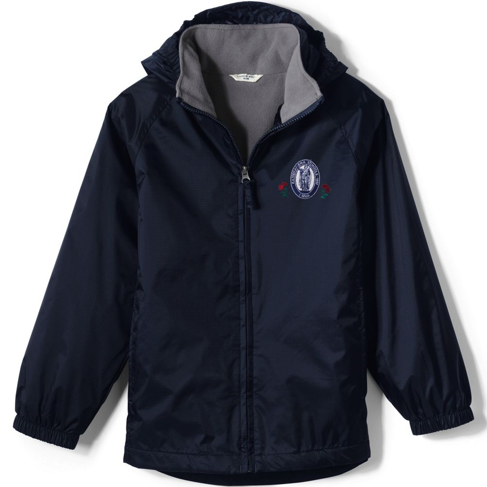 School Uniform Kamehameha Kid s Fleece Lined Rain Jacket Lands End