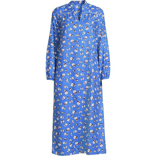 Women's Long Sleeve Flannel Nightgown, Front