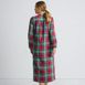 Women's Long Sleeve Flannel Nightgown, Back