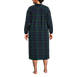 Women's Plus Size Long Sleeve Flannel Nightgown, Back