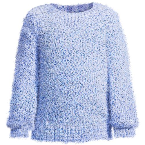 Pull Chenille Fuzzy à Manches Bouffantes, Fille