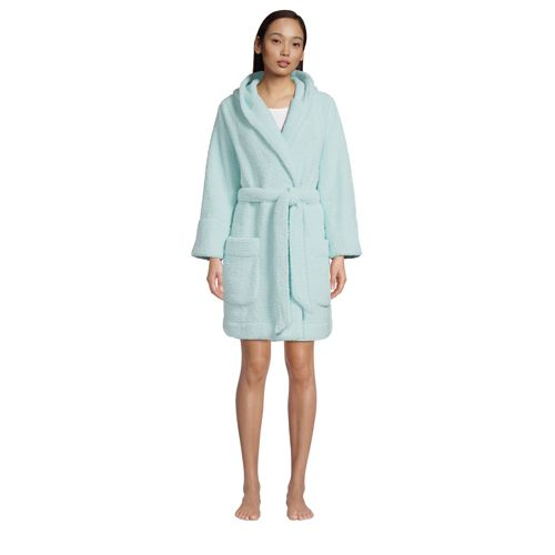 Women's Flannel Sherpa Fleece Lined Long Robe