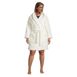 Women's Plus Size Sherpa Fleece Hooded Robe, Front