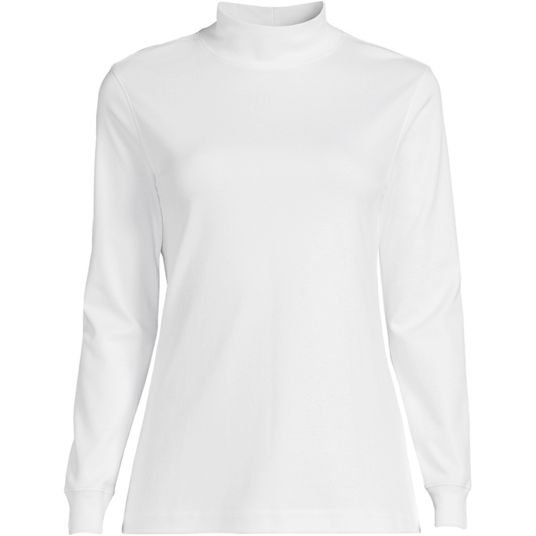 Womens Long Sleeve Mock Turtleneck Tops & Tees | Lands' End