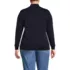 Women's Plus Size Long Sleeve Supima Mock Turtleneck, Back
